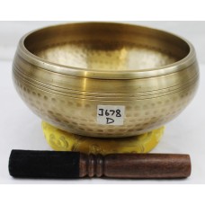 J678 Energetic Sacral 'D' Chakra Healing Hand Hammered Tibetan Singng Bowl 7.75" Made in Nepal